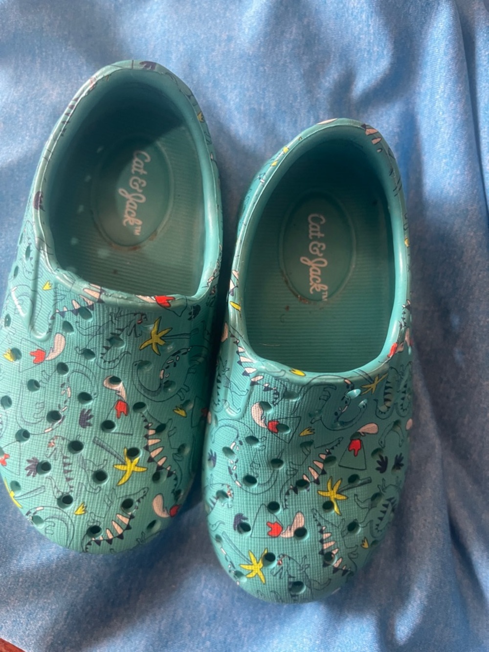 Cat & Jack Teal Sea Life Water Clogs for Kids